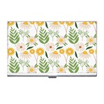 Flowers on a white background pattern                                                                    Business Card Holder