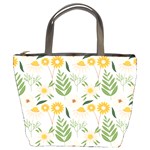 Flowers on a white background pattern                                                                    Bucket Bag