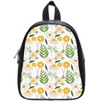 Flowers on a white background pattern                                                                    School Bag (Small)