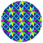 Colorful stars pattern                   Round Trivet