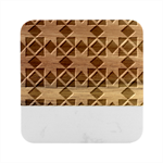 Colorful stars pattern                                                             Marble Wood Coaster (Square)
