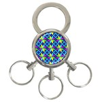 Colorful stars pattern                                                                     3-Ring Key Chain