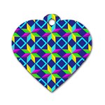 Colorful stars pattern                                                                     Dog Tag Heart (One Side)