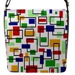 Colorful rectangles                                                                      Flap Closure Messenger Bag (S)