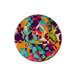 Retro chaos                                                                       Rubber Round Coaster (4 pack)