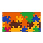 Retro colors puzzle pieces                                                                       Satin Wrap