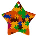 Retro colors puzzle pieces                                                                        Ornament (Star)