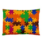 Retro colors puzzle pieces                                                                        Pillow Case