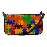 Retro colors puzzle pieces                                                                        Shoulder Clutch Bag