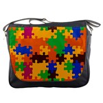 Retro colors puzzle pieces                                                                        Messenger Bag