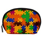 Retro colors puzzle pieces                                                                        Accessory Pouch