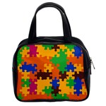Retro colors puzzle pieces                                                                        Classic Handbag (Two Sides)