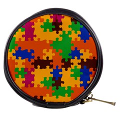 Retro colors puzzle pieces                                                                        Mini Makeup Bag from ZippyPress Front