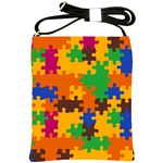 Retro colors puzzle pieces                                                                        Shoulder Sling Bag