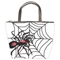 Spider in web Bucket Bag from ZippyPress Front