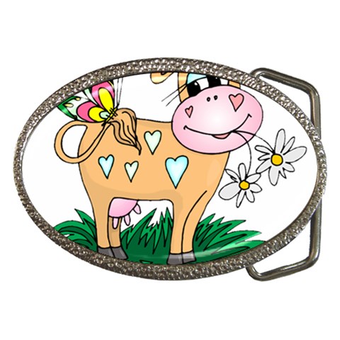 Cute cow Belt Buckle from ZippyPress Front