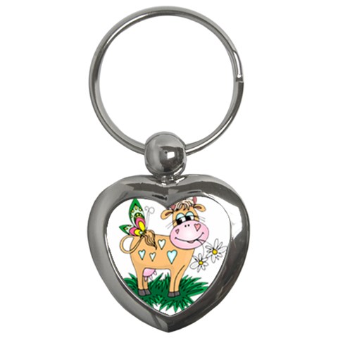 Cute cow Key Chain (Heart) from ZippyPress Front