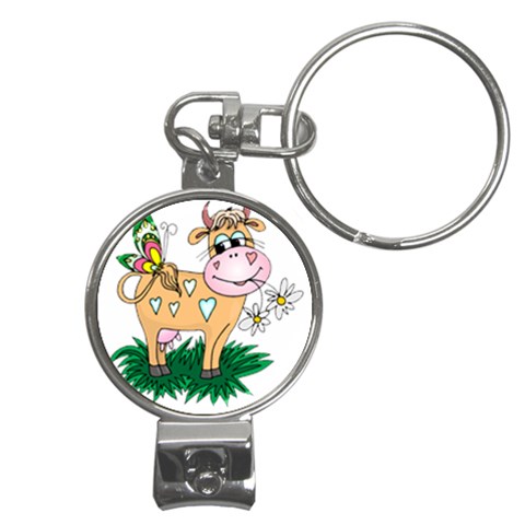 Cute cow Nail Clippers Key Chain from ZippyPress Front