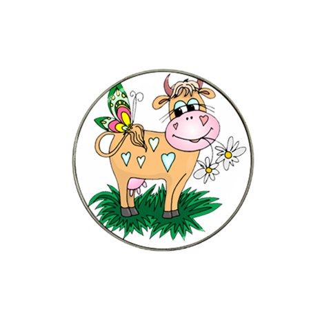 Cute cow Hat Clip Ball Marker from ZippyPress Front