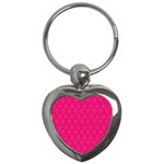 Pink Pattern, Abstract, Background, Bright Key Chain (Heart)