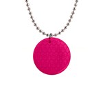 Pink Pattern, Abstract, Background, Bright 1  Button Necklace
