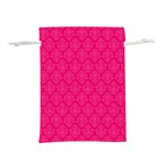 Pink Pattern, Abstract, Background, Bright Lightweight Drawstring Pouch (L)