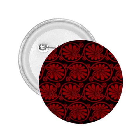 Red Floral Pattern Floral Greek Ornaments 2.25  Buttons from ZippyPress Front