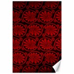 Red Floral Pattern Floral Greek Ornaments Canvas 12  x 18 