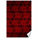 Red Floral Pattern Floral Greek Ornaments Canvas 20  x 30 