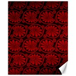 Red Floral Pattern Floral Greek Ornaments Canvas 11  x 14 