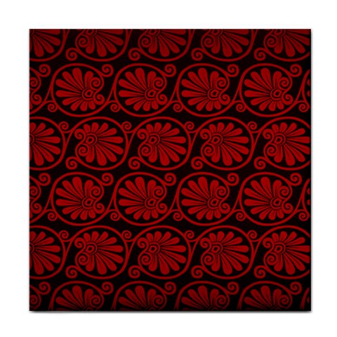 Red Floral Pattern Floral Greek Ornaments Face Towel from ZippyPress Front