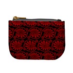 Red Floral Pattern Floral Greek Ornaments Mini Coin Purse