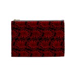 Red Floral Pattern Floral Greek Ornaments Cosmetic Bag (Medium)