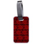 Red Floral Pattern Floral Greek Ornaments Luggage Tag (two sides)