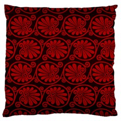 Red Floral Pattern Floral Greek Ornaments Large Cushion Case (Two Sides) from ZippyPress Front