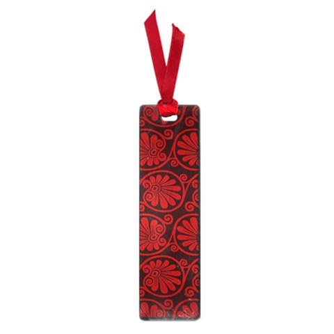 Red Floral Pattern Floral Greek Ornaments Small Book Marks from ZippyPress Front
