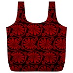 Red Floral Pattern Floral Greek Ornaments Full Print Recycle Bag (XL)