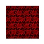 Red Floral Pattern Floral Greek Ornaments Square Satin Scarf (30  x 30 )