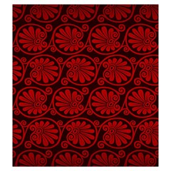 Red Floral Pattern Floral Greek Ornaments Drawstring Pouch (2XL) from ZippyPress Front