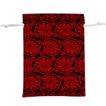 Red Floral Pattern Floral Greek Ornaments Lightweight Drawstring Pouch (XL)