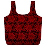 Red Floral Pattern Floral Greek Ornaments Full Print Recycle Bag (XXL)