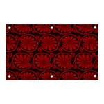 Red Floral Pattern Floral Greek Ornaments Banner and Sign 5  x 3 