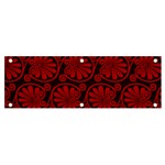 Red Floral Pattern Floral Greek Ornaments Banner and Sign 6  x 2 