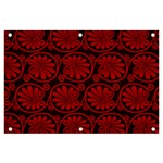 Red Floral Pattern Floral Greek Ornaments Banner and Sign 6  x 4 