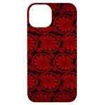 Red Floral Pattern Floral Greek Ornaments iPhone 14 Black UV Print Case