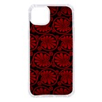 Red Floral Pattern Floral Greek Ornaments iPhone 14 Plus TPU UV Print Case