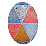 Texture With Triangles Ornament (Oval)