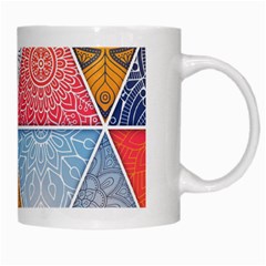 Texture With Triangles White Mug from ZippyPress Right