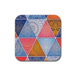 Texture With Triangles Rubber Coaster (Square)