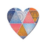 Texture With Triangles Heart Magnet